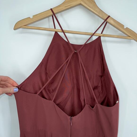 BHLDN Jenny Yoo Collection Kayla Dress Bridesmaids Maxi Gown Cinnamon Rose - Picture 10 of 15